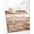 thumbnail image 3 of Unique Loom Autumn Circles Zone Tapis 8' x 10' Rectangulaire Brun Clair/terre Cuite, 3 of 5