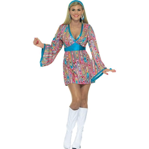 Rubies 60's Mod Disco Wild Swirl Dress Costume for Adults
