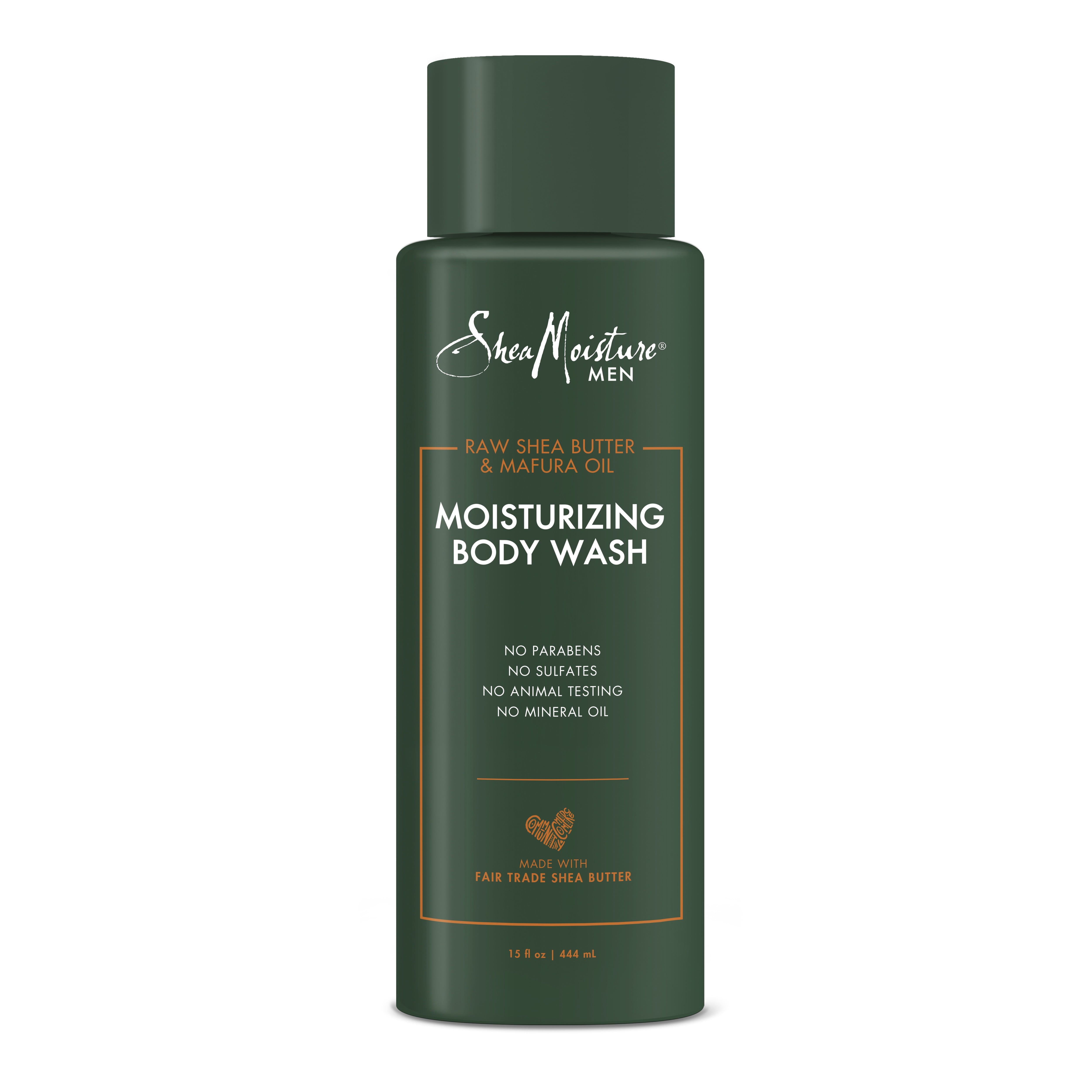 SheaMoisture Men Body Wash Raw Shea Butter & Mafura Oil, 15 fl oz, 1