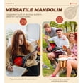 thumbnail image 4 of Vangoa Mandolina Instrumento Musical Un Estilo Acústico Mandolina Eléctrica, 8 Cuerdas Mandolina De Caoba Para Principiantes Adultos Adolescentes, Rojo Cereza, 4 of 5