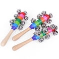 thumbnail image 3 of 6 piezas de cascabeles de madera, cascabeles de madera con mango de arcoíris, cascabeles, sonajero, juguetes musicales para bebés y niños, 3 of 5