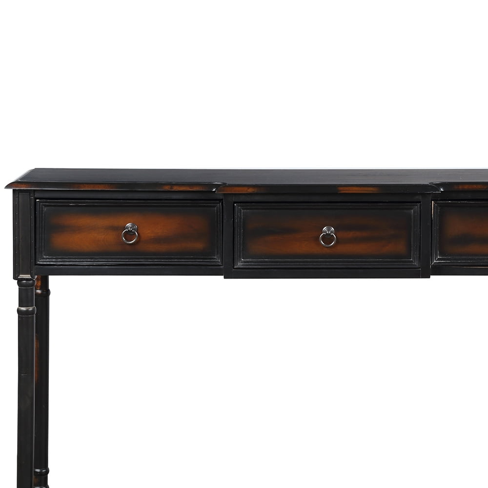 Lowestbest Exquisite Design Console Table, Luxurious Sofa Side Table with Drawers and Projecting Drawers, Espresso Lowestbest Exquisite Design Console Table, Luxurious Sofa Side Table with Drawers and Projecting Drawers, Espresso