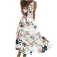 thumbnail image 2 of Titcea Summer Dresses for Women 2026 Deep V Neck Sleeveless Wrapped Chest Flowy Maxi Dresses Floral Printed Casual Elegant Dresses, Gifts for Mom/Her, 2 of 5