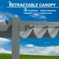 thumbnail image 6 of Aoodor 20 x 12 ft. Outdoor Pergola with Retractable Canopy and Sunshade Roller Curtains, Aluminum Frame Grape Trellis Pergola for Patio Backyard and Deck - Gray, 6 of 7