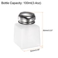 thumbnail image 2 of Uxcell 3pcs Solvent Alcohol Dispensers 100ml(3.4oz) Push Down Liquid Dispenser Pump w Stainless Steel Lid, White, 2 of 6