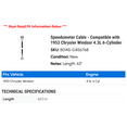 thumbnail image 2 of Speedometer Cable - Compatible with 1953 Chrysler Windsor 4.3L 6-Cylinder, 2 of 2