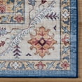 thumbnail image 5 of Crystal Print Cullen Traditional Oriental Blue/Tan Washable Indoor Area Rug, 5x7, 5 of 8