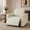 Cream White, variant on MCombo 25.6'' Wide Wall Hugger Power Recliner Chair with Power Headrest, Faux Leather, Dark Grey