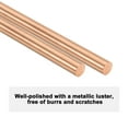 thumbnail image 4 of Uxcell Copper Round Rod 6mm x 200mm T2 Copper Stock, 4 of 7