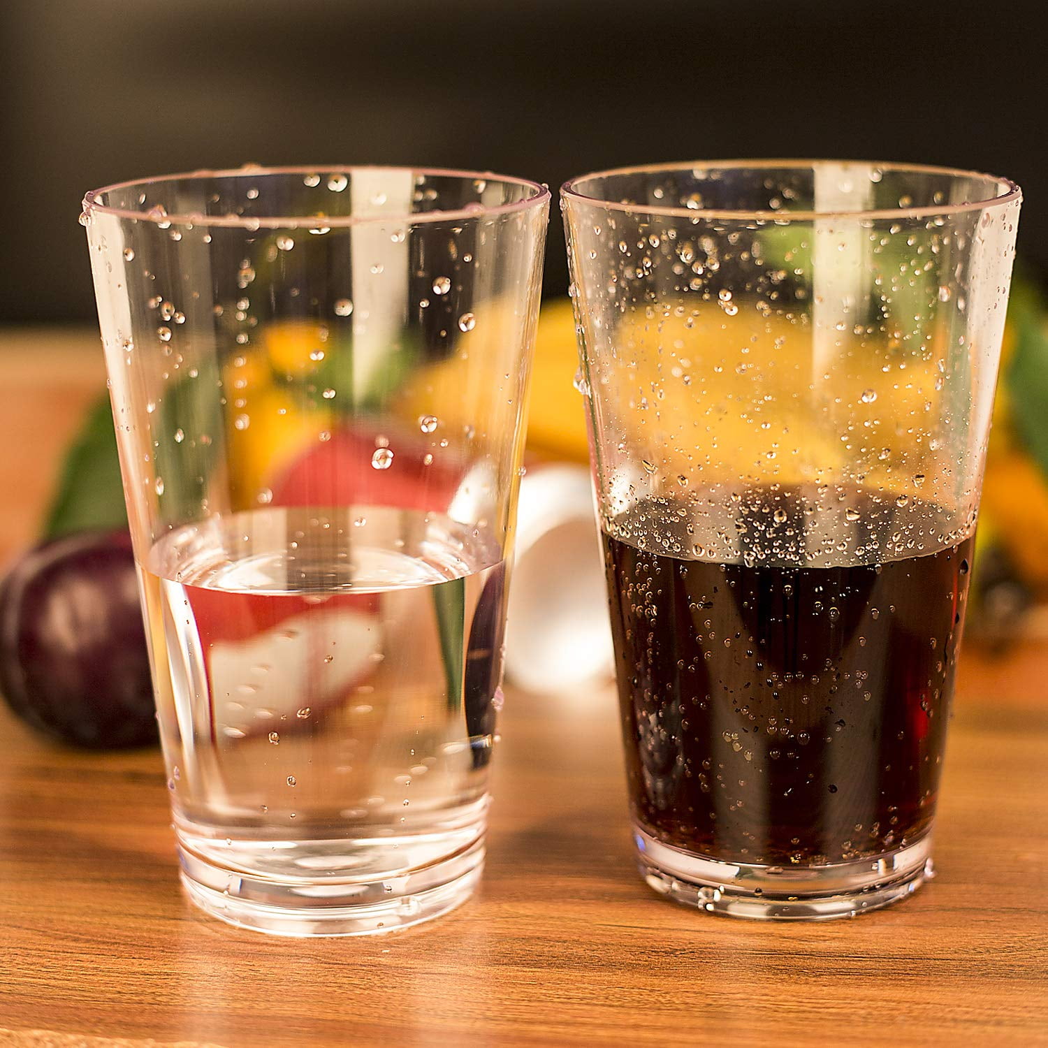 Verres à bière en plastique rouges 16oz