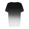 thumbnail image 3 of qILAKOG Summer Casual T-Shirts For Women Loose Fit V Neck Print Short Sleeves,Ladies Lounge Pullover Tops Cheap,Female Basic Blouses&Shirts,Tank Tops,Tees Shirts,M, 3 of 5