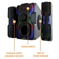 thumbnail image 3 of BeFree Sound BFS-A102 2.1 Channel Bluetooth Multimedia Wired Speaker Shelf Stereo System with Reactive LED Lights, FM Radio, USB & SD Inputs, 6 ohm - Black & Silver, 3 of 6