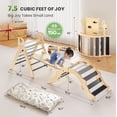 thumbnail image 4 of BlueWood Pikler Triangle Jungle Gym Set 8-in-1 Foldable Wooden Indoor Ages 1-6 Gray, 4 of 9