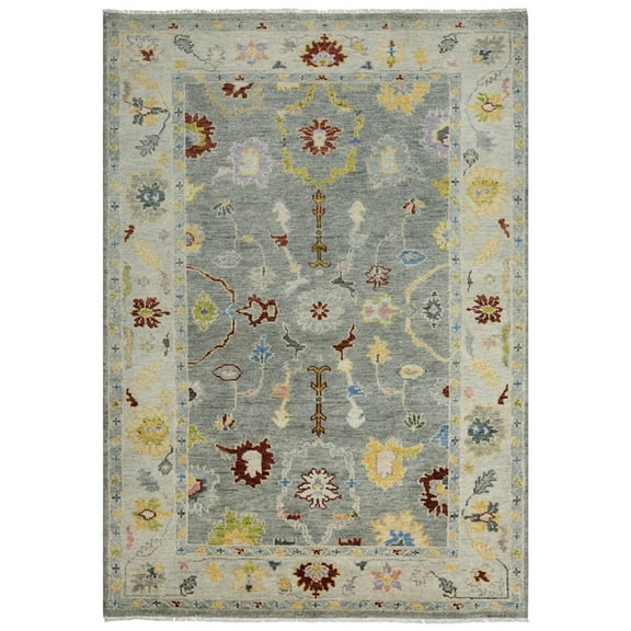 Gatney Rugs Davidson Area Rug ENV997 Gray/Beige Scrolls Bulbs 2' x 3' Rectangle