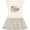 Natural with Stripes, variant on Inktastic Happy New Year with Cute Penguin Girls Toddler Dress