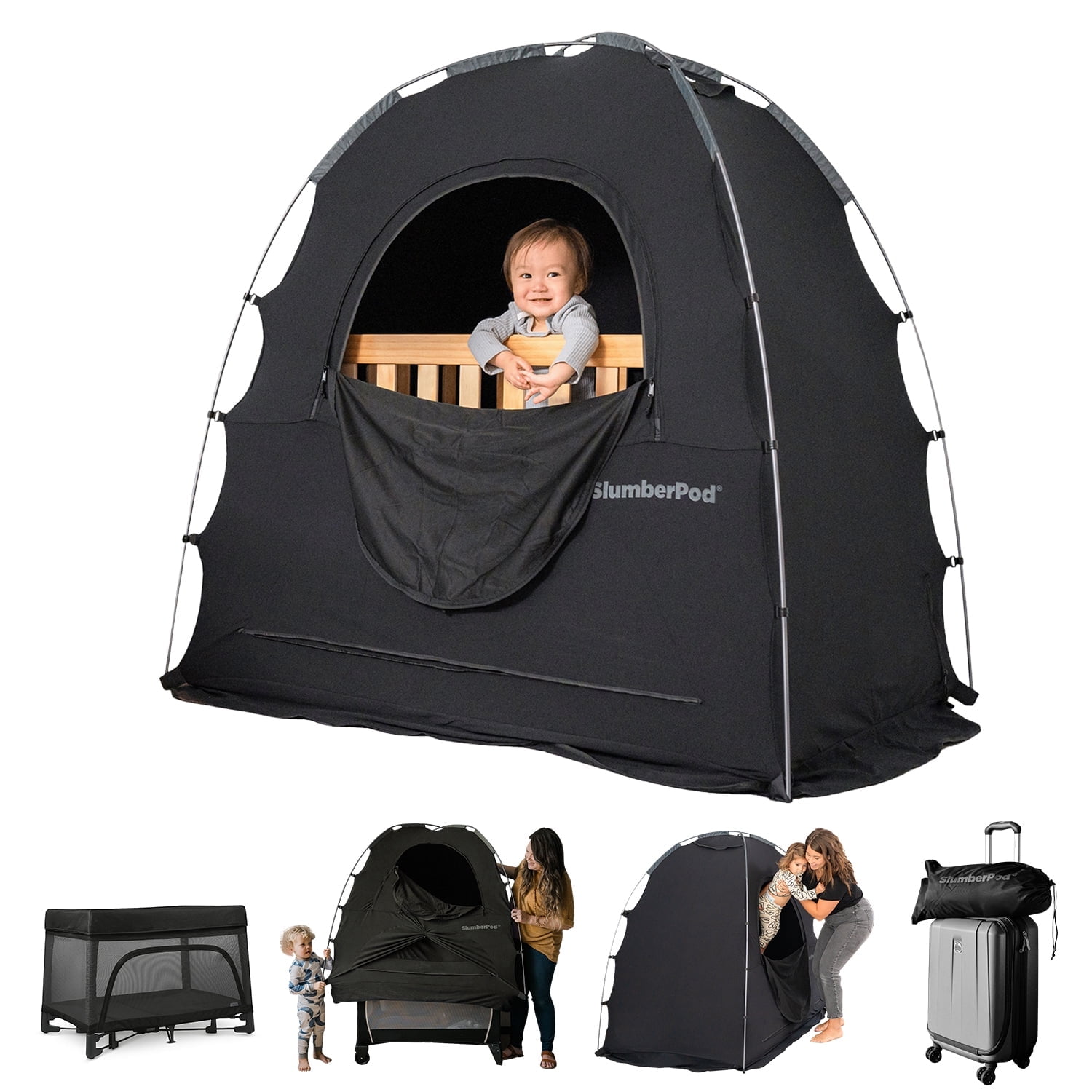 SlumberPod スランバーポッド 遮光キャノピーベビーベッドカバー SlumberPod Blackout Sleep Tent Travel Essential for Babies and