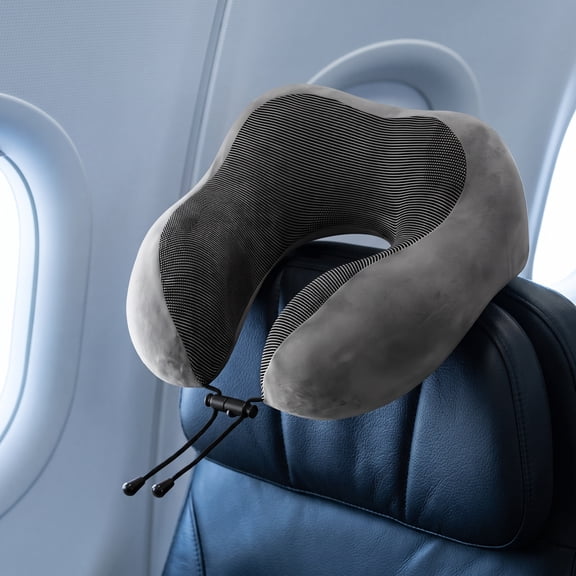 ETHZZLE 6Pcs Adjustable Neck Pillow Straps Black Rope for Travel Home Use with Buckle