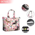 thumbnail image 2 of Dachshund and Flower Travel Tote Bags for Women Carry On,Large Weekender Bags for Women Travel,Multi Functional Duffle Bag for Work,Shopping,Sports, 2 of 5
