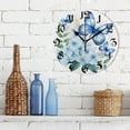 thumbnail image 3 of Wall Clock 10 Inch Silent Non-Ticking 8 Flowers and Blue Butterflies Battery Operated Rustic Retro for Living Room Home Kitchen Bathroom, 3 of 7