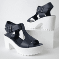 thumbnail image 6 of J. Adams Corby Platform Sandals for Women - T-Strap Mid Heel Sandal Wedges - Summer Shoes for Women | Polyurethane, 6 of 7