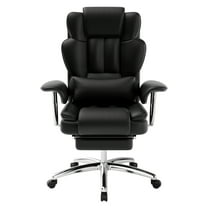 Bananova Big and Tall Office Chair 400LBS, 160° High Back Reclining Office Desk Chair with Wide Seat, Arms, Footrest, Black
