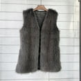 thumbnail image 2 of jtjvou Womens Fuzzy Fleece Vest Casual Warm Sleeveless Vests Jacket 2024 trendy Fall Winter Gilet Outerwear Gray S, 2 of 3