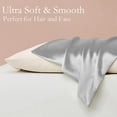 thumbnail image 6 of 2 PCS Pure Mulberry Silk Pillowcase Luxury and Soft Pillow Cases for Gift 20.08*25.98 "(Light Gray), 6 of 8