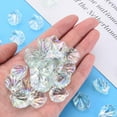 thumbnail image 6 of 500gs Transparent Acrylic Pendants AB color Leaf Pale Turquoise 19.5x17x4.5mm Hole: 1.4mm about 1720pcs/500g, 6 of 7