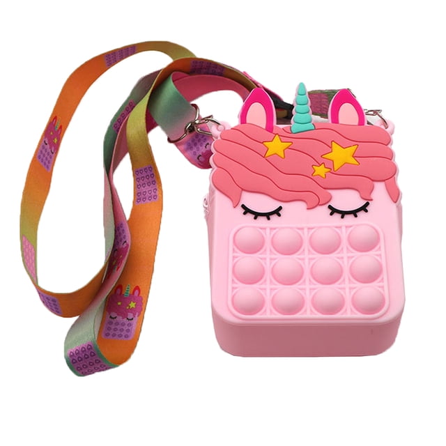 Juguetes Sensoriales De Burbujas De Empuje, Juguete Antiestrés De Silicona, Monedero, Bolso De Teléfono, Bolso De Hombro Con Correa De Hombro Extraíble Para Niños Y Adultos Vogacara AP008105-02