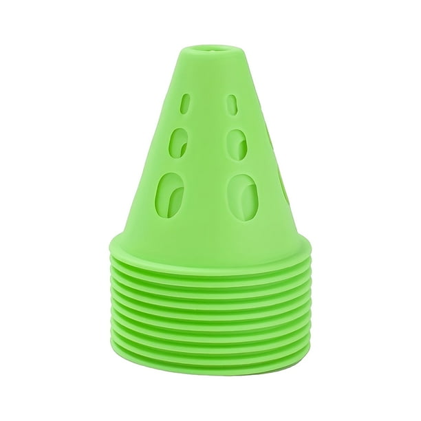 Toystoory Solución de control de tráfico de cono de carretera de entrenamiento de marcado de 10 piezas para entrenamiento de fútbol y marcado Ropa Deportiva, Zapatos verde