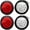 2X Red+2X White, variant on [ALL STAR TRUCK PARTS] 4" Inch White and Red 12 LED Round Stop/Turn/Tail/Reverse/Backup Trailer Light Kit with 3 wire Pigtail Plug & Grommet