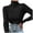 Black, variant on Women’s Solid Color Turtleneck Knit Pullover Sweater, Casual Slim Fit Basic Layering Top, Trendy Long Sleeve Going Out Shirt for Easter Daily Wear White M