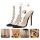 thumbnail image 4 of BRIGHTFUFU 1 par de sandalias de mujer con diamantes de imitación, sandalias transparentes con empeine, elegantes zapatos de punta abierta, 4 of 7