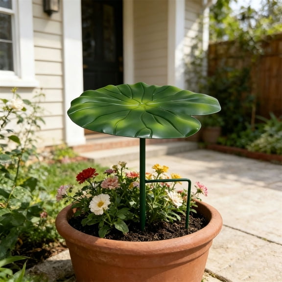Waterproof Leaf Shape Sun Shade Umbrella for Outdoor Potted Plants, 21cm Mini Parasol