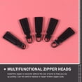 thumbnail image 2 of 25pcs PU Bag Zipper Heads Backpack Zipper Tabs Clothing Luggage Zipper Pull Tabs, 2 of 8