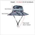 thumbnail image 3 of TANGNADE Sun Hats for Women Long Large Wide Brim Mesh Hat Men Outdoor Sports Bucket Cap Hiking Summer Hats Blue, 3 of 4