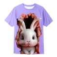 thumbnail image 3 of WOYY Boys Easter Short Sleeve T-Shirt Bunny Print Crew Neck T Shirt Cute Tee, Sizes 1-13, 3 of 3