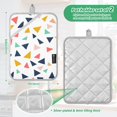 thumbnail image 6 of Yayeee Pot Holders Kitchen Heat Resistant with Pocket 7"x9.8" Cotton Oven Cooking Hot Pads, White Minimalist Triangles, 6 of 7