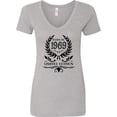 thumbnail image 3 of Inktastic Born in 1969 Limited Edition Women's V-Neck T-Shirt, 3 of 5