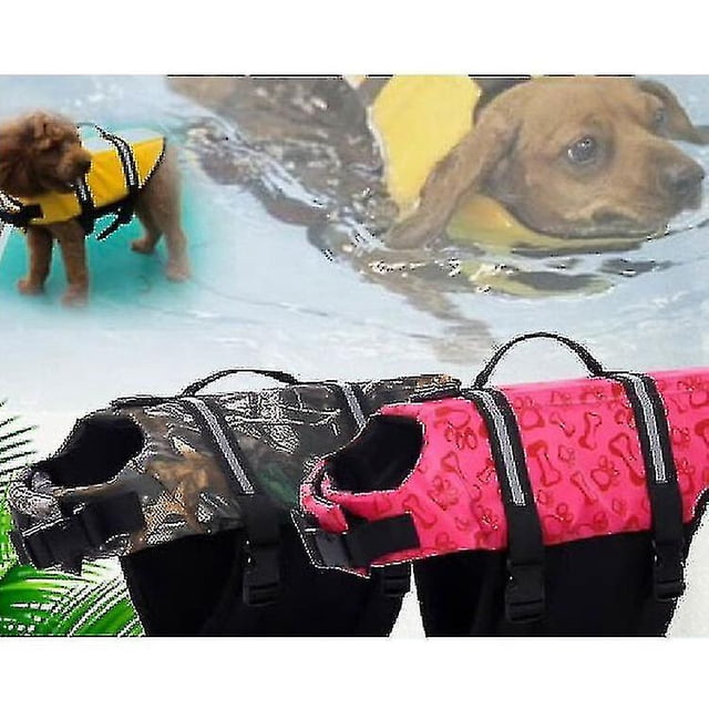 Chaleco salvavidas para perros, chaleco salvavidas estampado de verano para mascotas, ropa de seguridad para perros, traje de baño para mascotas, traje de baño de seguridad Ns2 # y M