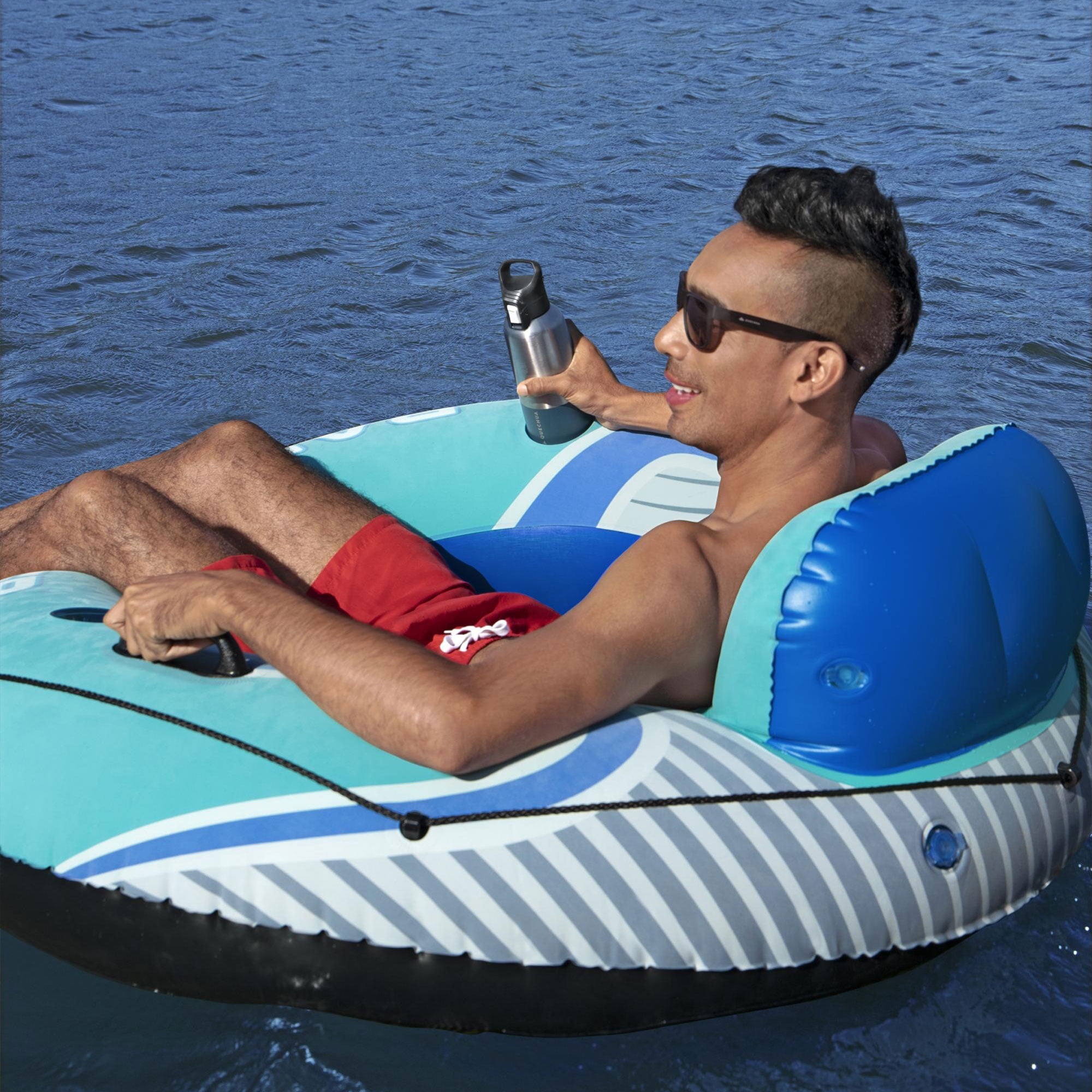 Bestway Hydro-Force Comfort Plush Rapid Rider Single River Tube Float, 48 In