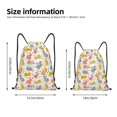 thumbnail image 2 of Xecao Boho Bunny Pattern Sports Drawstring Backpack - String Swim Gym Bag with Wet Proof Pocket for Women&Men-Medium, 2 of 6