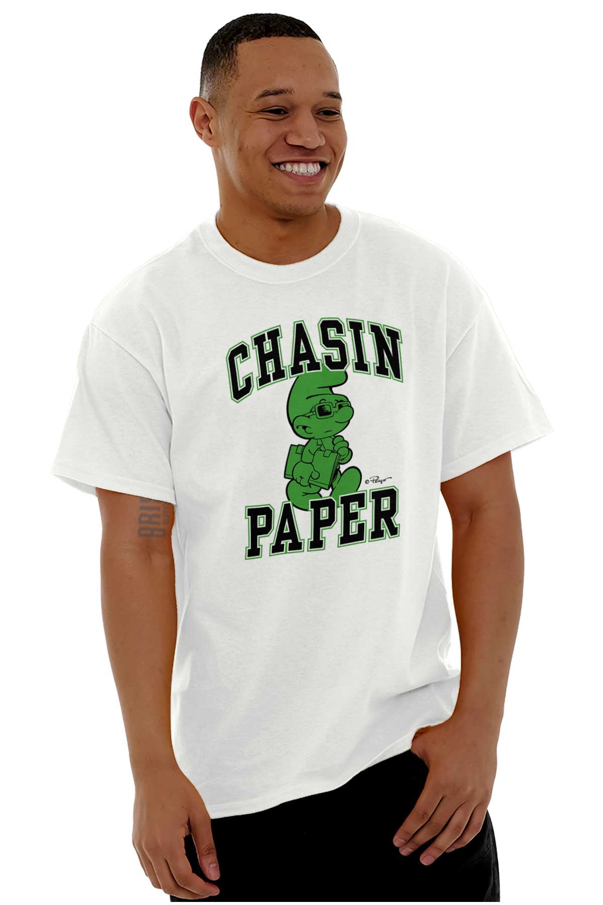 Smurf Chasin Paper Graphic T Shirt Men or Women Brisco Brands Walmart.com