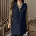 thumbnail image 5 of NSLGXD Long Quilted Vest for Women Sleeveless Stand Collar Puffer Tunic Coat Winter Warm Lightweight Zip Up Outwear Padded Gilet Coat, 5 of 9