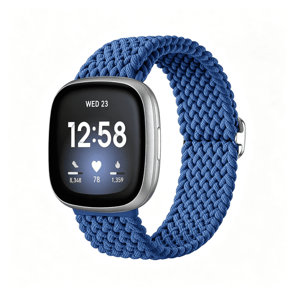 GJX Braided Stretchy Band Compatible for Sense\/Versa 3\/4 and Sense 2, Soft Elastic Strap Bracelet Wrist Bands for Smart Watch, Accessory for Men and Women