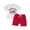 O2121-Watermelon Red, variant on OYXSER Toddler Baby Boy Outfit Funny T Shirt Short Sleeve T-Shirt Tops Shorts Set Summer Clothes, Red 12-18M