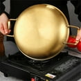thumbnail image 2 of Stainless Steel Double Handle Paella Pot Saucepan Flat Bottom Cooking Pan, 2 of 9