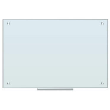 Magnetic Glass Dry Erase Board, for Use with HIGH Energy Magnets, 23 x 35 Inches, White Frosted Surface, Frameless (2298U00-01) 23'' x 35''