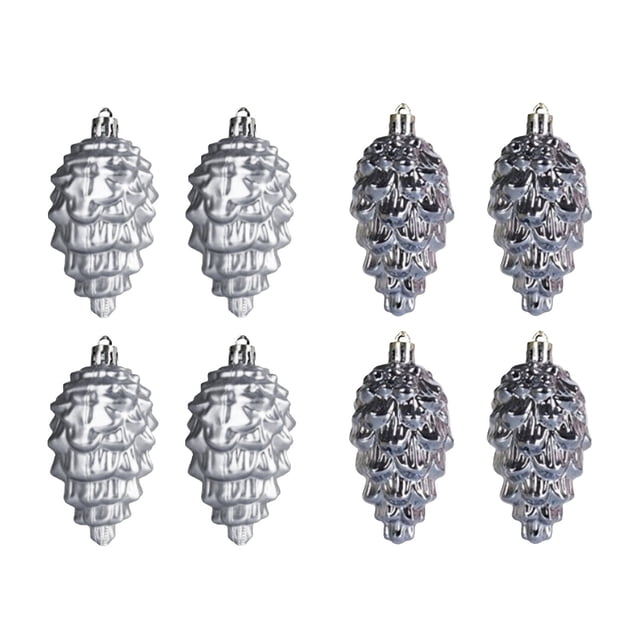 Fiudx Adornos para Árbol de Navidad, Juego de Bolas Brillantes de Plástico, Diseño Duradero E Irrompible, Decoración para Fiestas, Hogar y Oficina, Juego de 8 Piezas de 9 Cm.
