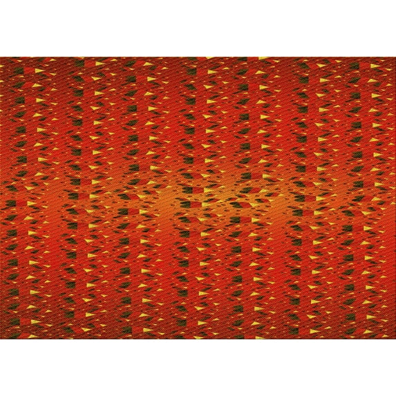 Ahgly Company Indoor Rectangle Patterned Mahogany Brown Area Rugs, 5' x 7'